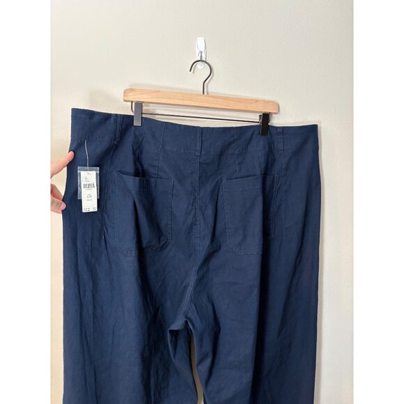 NEW Anthropologie Maeve The Colette Wide-Leg High-Rise Crop Linen Blend Pants - Picture 13 of 13